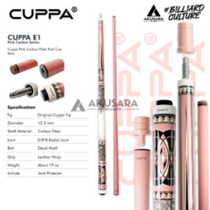Cuppa Carbon Fiber Pink Stik Billiard Cue