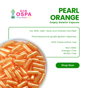 1000pcs Size 0 Pearl Orange/Pearl Orange OSPA High Quality Empty Gelatin Capsule