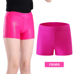 LOlanta Thể Dục Vớ quần đùi Cho Trẻ Em Cô Gái Spandex Sáng Mạ Màu Múa Ba Lê Xà Cạp Khiêu Vũ tập yoga Quần Short Kim Loại 5 Màu Sắc