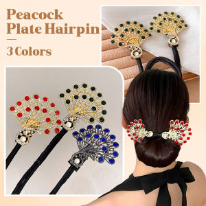 Talao Retro Temperament Peacock Plate Hairpin Hair Styling Tool Lazy Persons Hair Accessory