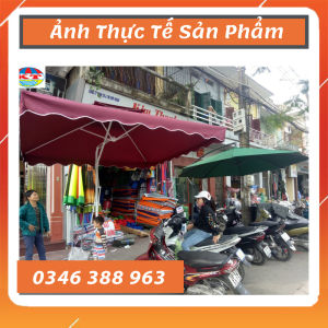 [Nhiều Kích Màu - Sản Xuất Theo Yêu Cầu] Tấm Mái Ô Dù Lệch Tâm Mái Vuông Cao Cấp 2.5MX2.5M (chưa có thân và đế)