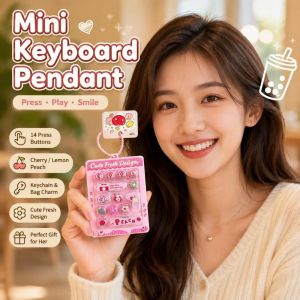 FGJHD 14Key Decompression Button Toy Cute Design Creative Style keyboard Pendant Popular Small Gift Keyboard Keychain Children Use
