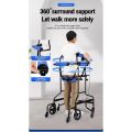 XCFASHION Eight wheel walker rehabilitation equipment stainless steel Adjustable pulley walker. 