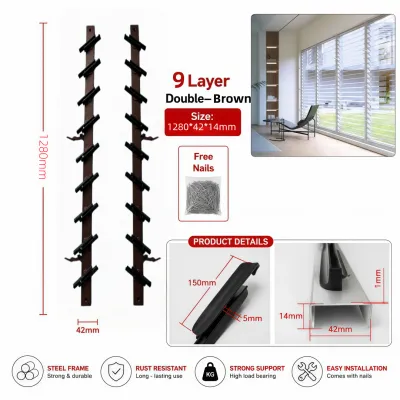 Durable Multi-Blade Window Louvre Set for Security and Heat Control