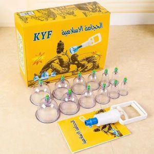 12-Piece Traditional Ventosa Cupping Set Vacuum Massage for Relaxation Muscle Tension & Pain Relief