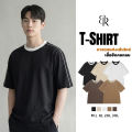 B&R ฤดูร้อนสินค้าใหม่ เสื้อยืดคอกลม T-shirts สีต่อ ความรู้สึกของการออกแบบ เย็นระบายอากาศ นุ่มสบาย. 
