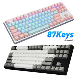 （Only Sell Keycap）zesc007 Mechanical keyboard is universal PBT material is light-proof and wear-resistant fashion keycap 87Pcs/Set a variety of colors are available
