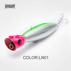Mồi Câu Cá Kingdom Popper Mồi Cứng Chuyên Nghiệp Chất Lượng Cao Áo Phao 8Cm 10Cm 13Cm Wobblers Nước Mồi Câu Cá