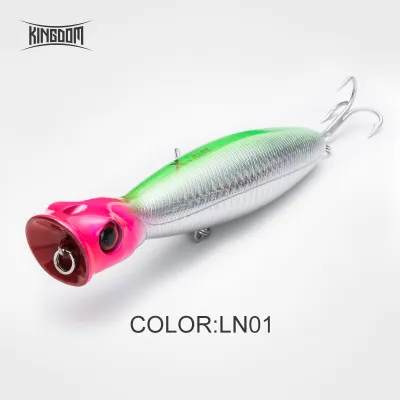 Kingdom Popper Fishing Lures High Quality professional Hard Baits 8cm 10cm 13cm Floating Top water Wobblers Fishing Tackle Baits