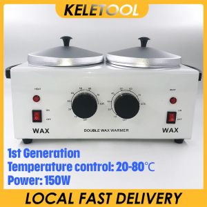 Double Portable Wax Warmer Machine Painless Hair Removal Women Men Professional Wax Heater Adjustable Temperature Set