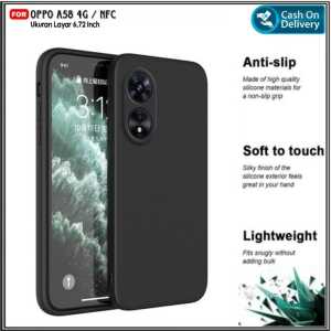 Soft Case Slim Matte Oppo A58 4G /NFC / F7 Case Casing Premium Slim Exellent Cover