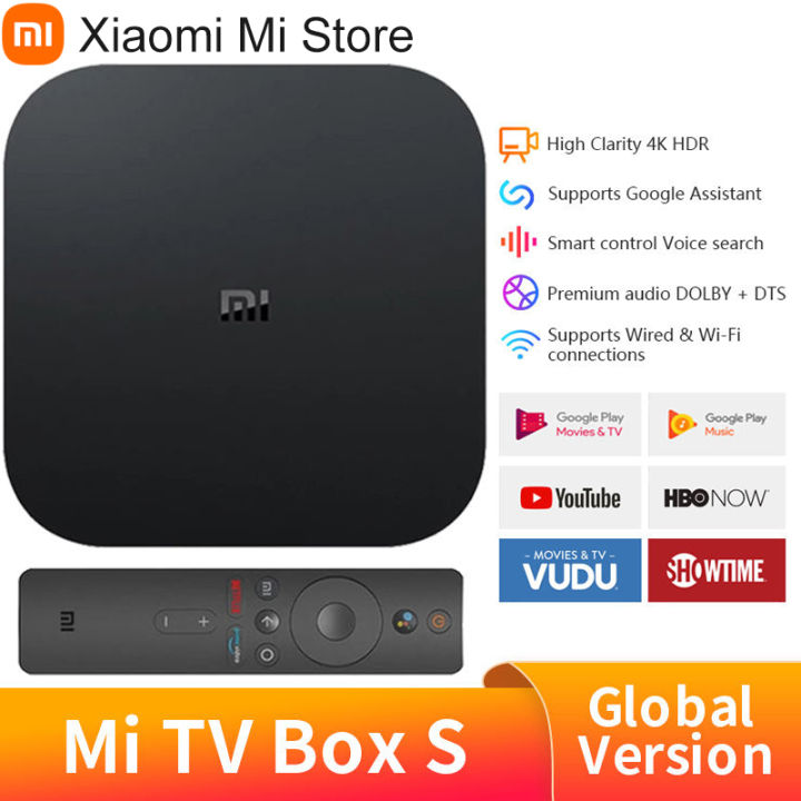 Global Version Xiaomi Mi TV Box 2nd Gen 4K Ultra HD Google TV 2GB 8GB Dolby  Vision HDR10+ Google Assistant Smart Mi Box S Player