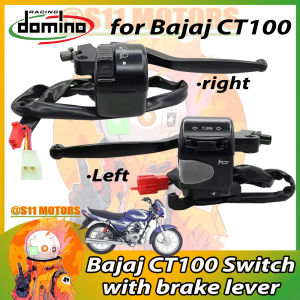 Bajaj CT100 Brake Lever With Handle Switch (1set) Left/Right Handle Switch Motorcycle ( 1 Pair ) Turn Signal Light Switch