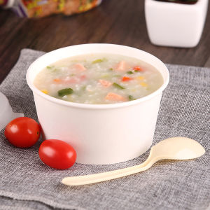 SET 10 Tô Giấy Trắng 750ml 1000ml - Bát Giấy Dùng 1 Lần Cả Nắp - Cứng Cáp Không Mùi Đựng Đồ Ăn Nóng Lạnh - An Toàn Thực Phẩm