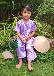 7kg đến 30kg - BÀ BA Ngố CHO BÉ Vui Chơi - VẢI PHI BÓNG - Màu Tím