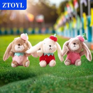 [COD] ZTOYL 1ชิ้นพวงกุญแจตุ๊กตากระต่ายของเล่นคู่ขนาดเล็กจี้กระเป๋าเป้สะพายหลังตุ๊กตากระต่ายสตรอเบอร์รี่ของขวัญตกแต่งสำหรับเด็กผู้หญิง