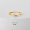 TBK Promise Rings 18k Gold Wedding Ring Accessories for Women Hypoallergenic 1104r. 