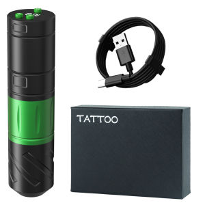 เครื่องสัก T-Rex เครื่องสักไร้สายสุดเท่ใหม่ เครื่องปากกาสักหมุนได้ จอแสดงผลดิจิตอล LED ปืนสักพลังสัก