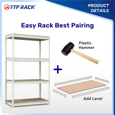 TTF Rack™️ EASY RACK H150-210cm 5Levels / Boltless Rack Shelf Rack Storage Rack Rak Barang Rak Dapur Rak Besi Bertingkat