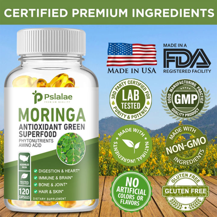 Moringa Capsules 100 Pure Single Source Moringa Leaf Powder