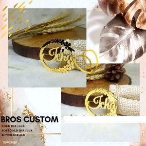 Bros Custom Nama Berlapis Emas: Ciptakan Bros Desain Kustom yang Unik