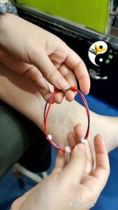 Anklet rope adjustable with ceramic bead 陶瓷珠脚绳可调节 1.5 mm Gelang kaki tali manik seramik boleh laras 1.5 mm