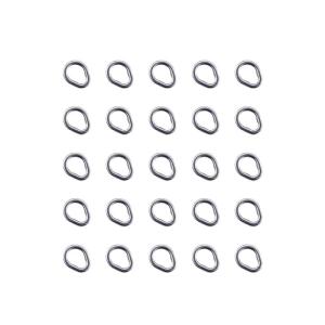 25Pcs Stainless Steel Split Rings Fishing Lures Connectors Pear shape Solid Fishing Rings Fishing Accessories Enduring