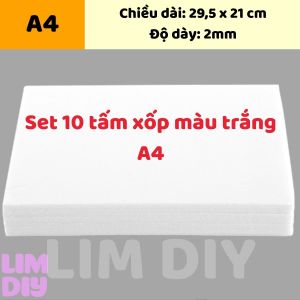 Set 10 Tấm Xốp Tạo Hình A4 – Foam In Nét Vẽ Cho Bé & Người Lớn LIM DIY