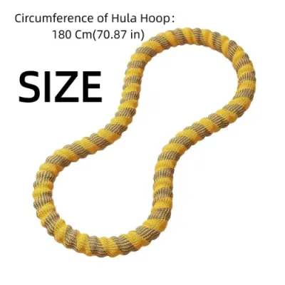 Silent Spring Soft Hula Hoop Portable Polyester Body Weight Loss Hula Hoop Gym Equipment Waist Slimming Body Fitness