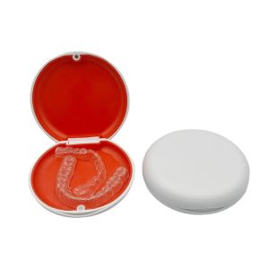 MODERNLUX ic Invisible Braces Storage Box Large Capacity with Mirror False Teeth Container Portable Waterproof Orthodontic Retainer Case for HomeTravel