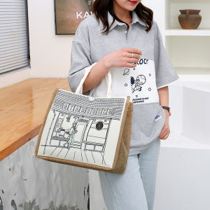 Starbucks 2022 Classic Retro 50th Anniversary Canvas Bag Lunch Bag Casual Handbag