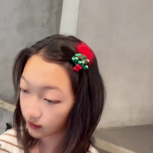 Bím Tóc clip cho nóng cô gái Giáng sinh lấp lánh hình cây kẹp tóc ponytail bangs kẹp tóc cho thanh thiếu niên cô gái