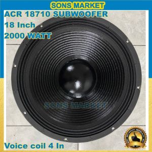 SPEAKER ACR DELUXE 18 inch 18in 18710 DLX SUBWOOFER 2000 Watt (SILVER)