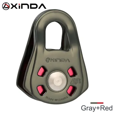 XINDA Professional Small single pulley Gear ball bearing Mountaineering Rock Climbing Zipline Traverse-solving Carriage pulley