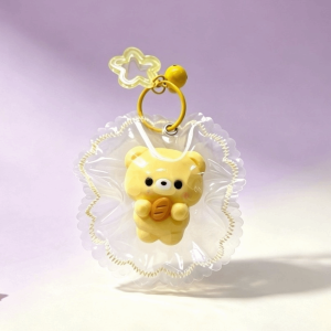 EDTUD Slow Rebound Squishy Toy Keychain Slow Rising Food Grade Silicone Fidget Toy Cute Animal Simulation Squeeze Toy Keyring Decor
