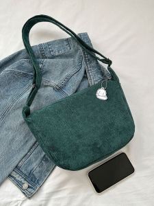 TB BAG #4009 FASHION CHIC CORDUROY CANVAS SLING SHOULDER BAG WITH GEOMETRIC PATTERN FOR WOMEN