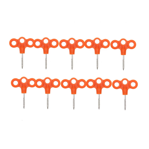 Reflective Camping Screw Pegs High Strengths Plastic Base with Enhancing Grip for Camping and Hiking Gear
