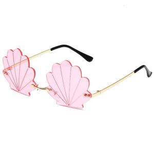 แว่นตากันแดดป้องกันแดดไร้กรอบทรงเปลือกหอยที่สง่างามสำหรับผู้หญิงและวัยรุ่นแว่นตางานแต่งงานและโอกาสพิเศษ