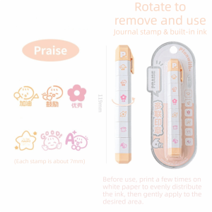 MUSASI Multi-Head Arrival Cute To Do List Journal Stamp Portable Detachable Stamp Mark Cute Seal Pen for Scrapbook Journal
