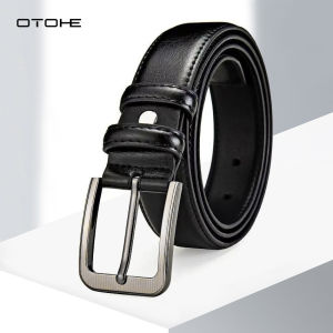 OTOHE Men Belts Soft PU Leather Belts Utility Waist Belts 120cm Adjustable Length Dress Belts for Men with Classic Buckle Vintage Jeans Belt for Men