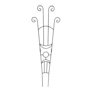 CRUSHES Metal Plant Climbing Rack Vine Support 83cm Plant Trellis Durable Rust-Proof Flower Trellis Frame Garden