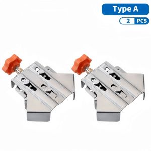 DEKES Woodworking Right Angle Clamp Carpenter Quick Positioning Clamp Stainless Steel 90 Degree Fixing Corner Clips for Wood Panel
