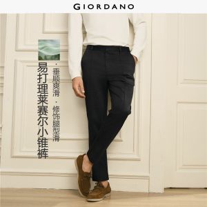 Giordano Men G+ easy-care mid rise ankle length pants Free Shipping 01126067