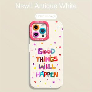 Cartoon cute English letter phone case suitable for iPhone 17 16 15 14 13 12 11 Pro/Max/Plus anti drop and shockproof back cover