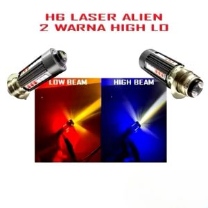 Lampu Utama H6 Laser Alien Model Luminos Bohlam Led H6 Laser 2 Warna Hi Low 20 Watt