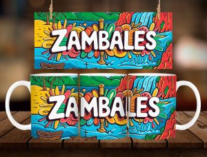 * 1 PC MUG WITH BOX * ZAMBALES DESIGN Mug Souvenir 11oz with box
