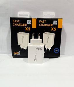 Batok Adapter POC0 X5 240W Fast Charger Quick Charge3.0 Support Fast Charging