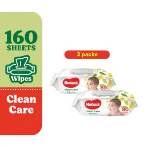 Huggies Baby Wipes Clean Care (80s per pack)( 1 pack / 2packs) 婴儿湿巾清洁护理(80片/包)(1包/2包)