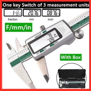 ET50 150mm Digital Caliper Stainless Steel Fraction / MM / Inch 0.01mm High Precision for Mechanical Components Measure