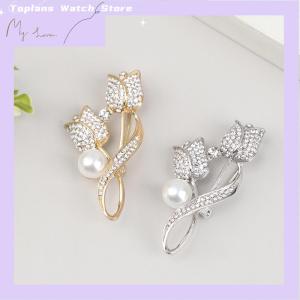 [Toplans]💖[HOT SALE]🎈🎈 1Pc Brooch Rhinestone Tulip Flower Brooch Anti-glare Suit Brooch Collar Pin Jewelry
